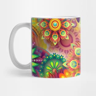 Floral Neon Mug